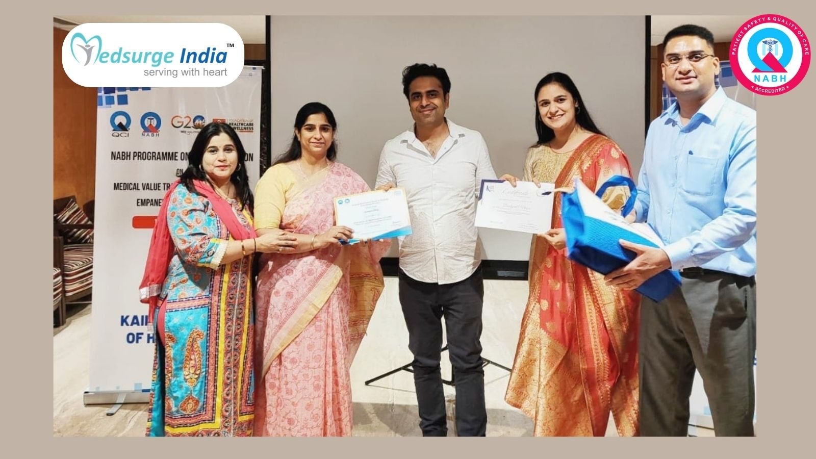 Medsurge India Team Now Become Certified with NABH Accreditation