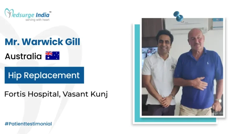 Australian Patient’s Hip Surgery in India